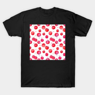 Bright watercolor fruit pattern, little rennet apples T-Shirt